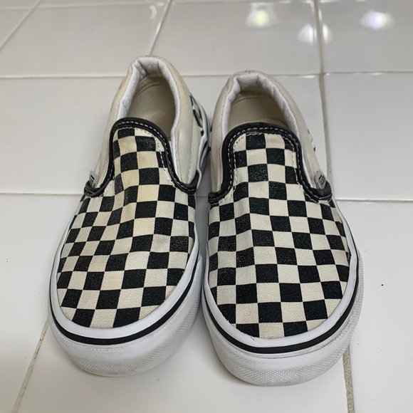 Vans Other - 12 little kids black & white checkered slip on vans. Used condition
